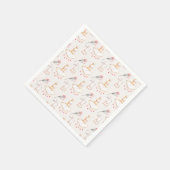 フローラシンプルバニーパターンイースター | 紙ナプキン スタンダードカクテルナプキン (角)