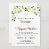 フローラシンプルバプテスマ招待状 招待状 (正面/裏面)