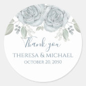 フローラシンプルバラサンキューファッエレガントト ラウンドシール (正面)