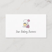 フローラシンプルパティシシェフケーキミキサーQRコード 名刺 (正面)