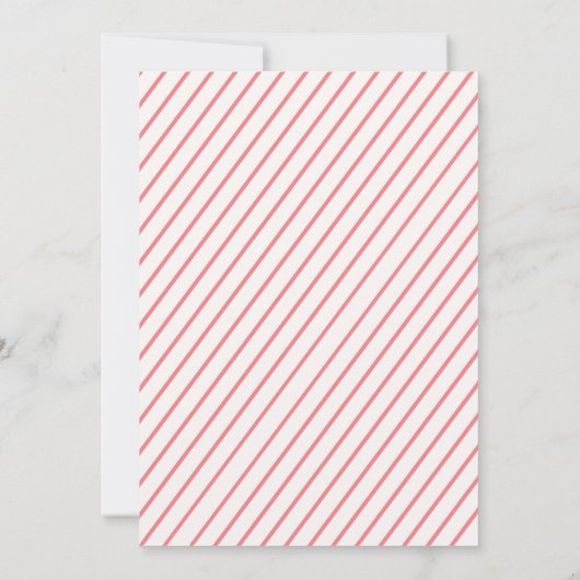 フローラシンプルピンクの女の子Sipと参照ベビーシャワー 招待状 (裏面)