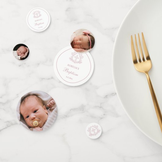 フローラシンプルピンククロスバプティステーブル コンフェッティ (グループ)