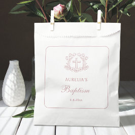 フローラシンプルピンククロスバプテスマ フェイバーバッグ