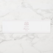 フローラシンプルピンククロスバプテスマ ペットボトルラベル (シングルラベル)