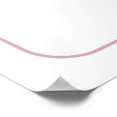 フローラシンプルピンククロスバプテスムウェルカム ポスター (角)