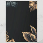 フローラシンプルブラック結婚式 プログラムシェ (裏面)