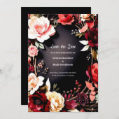 フローラシンプルブルゴーニュ セーブザデート (正面/裏面)