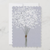 フローラシンプルブーケ婚約パーティ招待状 招待状 (裏面)