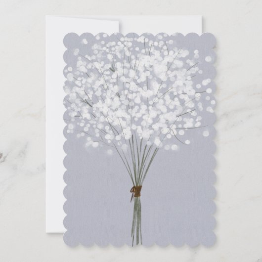 フローラシンプルブーケ婚約パーティ招待状 招待状 (裏面)