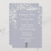 フローラシンプルブーケ婚約パーティ招待状 招待状 (正面/裏面)