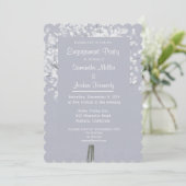 フローラシンプルブーケ婚約パーティ招待状 招待状 (スタンド正面)