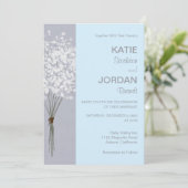 フローラシンプルブーケ結婚式招待状 招待状 (スタンド正面)