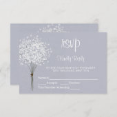 フローラシンプルブーケ 出欠カード (正面/裏面)