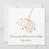 フローラシンプルボタニクエゴールドフォイル結婚ズサンキューユー (裏面)