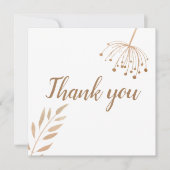 フローラシンプルボタニクエゴールドフォイル結婚ズサンキューユー (正面)