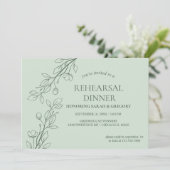 フローラシンプルボホセージグリーンリハーサルディナー 招待状 (スタンド正面)