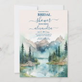 フローラシンプルマウンテンブライダルシャワー 招待状 (正面)