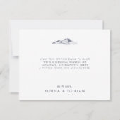 フローラシンプルマウンテン4写真サンキューカード サンキューカード (裏面)