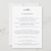 フローラシンプルメニューのウェルカムレター&旅程 (裏面)