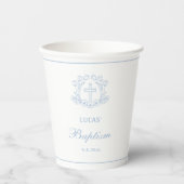 フローラシンプルライトブルークロスバプテスマ 紙コップ (正面)
