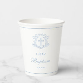 フローラシンプルライトブルークロスバプテスマ 紙コップ