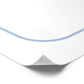 フローラシンプルライトブルークロスバプテスムウェルカム ポスター (角)