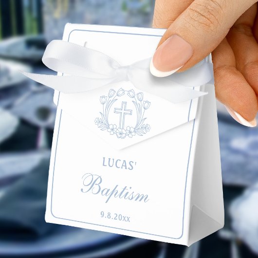 フローラシンプルライトブルークロスバプテスムスモールテント フェイバーボックス