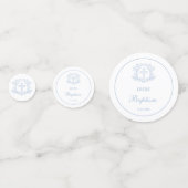 フローラシンプルライトブルークロスバプテスムテーブル コンフェッティ (正面)