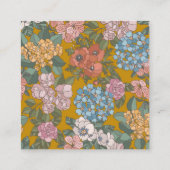 フローラシンプルロゴBohoイエローフェミニン スクエア名刺 (裏面)