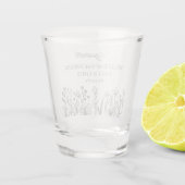 フローラシンプルワイルドフラワーウェディングパーティー ショットグラス (裏面)