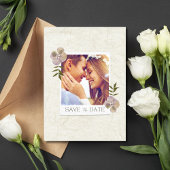 フローラシンプル写真の結婚式の日付を保存 セーブザデート