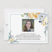 フローラシンプル写真葬式 サンキューカード (正面)