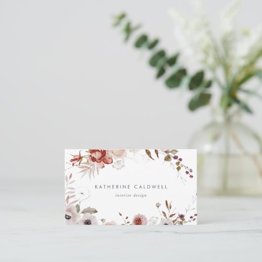 フローラシンプル名刺 名刺 (スタンド正面)