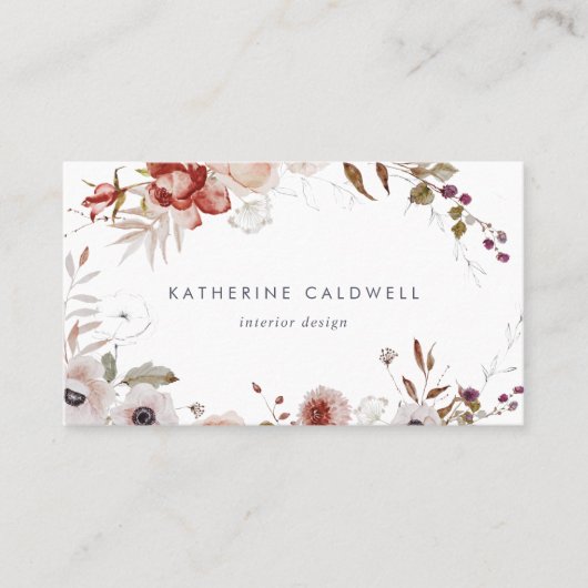 フローラシンプル名刺 名刺 (正面)