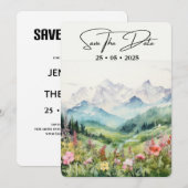 フローラシンプル山水平 セーブザデート (正面/裏面)