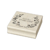 フローラシンプル差出人住所ゴム印 ラバースタンプ (スタンプ)