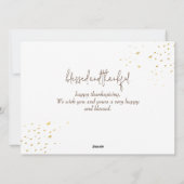 フローラシンプル感謝祭モダン家族2枚の写真 シーズンカード (裏面)