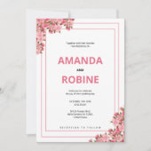 フローラシンプル植物学結婚式招待状 シーズンカード (正面)