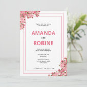 フローラシンプル植物学結婚式招待状 シーズンカード (スタンド正面)