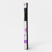 フローラシンプル水彩プリント紫とピンク Case-Mate iPhoneケース (裏面/左)