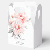 フローラシンプル牡丹赤面ピンクブライダルシャワー フェイバーボックス (オープン)
