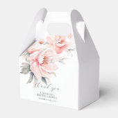 フローラシンプル牡丹赤面ピンクブライダルシャワー フェイバーボックス (正面サイド)