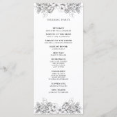フローラシンプル白黒結婚式 プログラム (裏面)