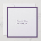 フローラシンプル結婚式招待状-紫 招待状 (裏面)