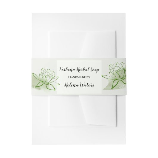 フローラシンプル自家製ソープバンドラップ | パッケージ 招待状ベリーバンド (正面例)