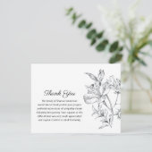 フローラシンプル葬儀サンキューノートカード サンキューカード (スタンド正面)