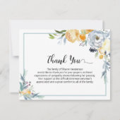 フローラシンプル葬式ありがとう サンキューカード (正面)