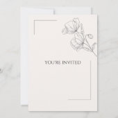 フローラシンプル:エレガントミニマル結婚リスト 招待状 (裏面)