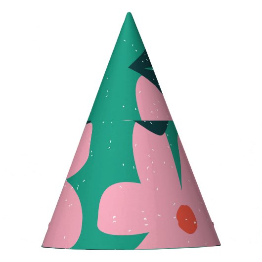 フローラシンプル:抽象芸術美しい パーティーハット (正面)