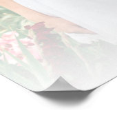 フローラシンプルLGBTカップル婚約したウェルカムゲスト ポスター (角)